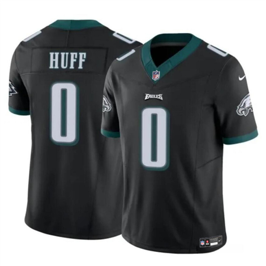 Men's Black Philadelphia Eagles #0 Bryce Huff 2024 F.U.S.E Vapor Untouchable Limited Stitched Football Jersey